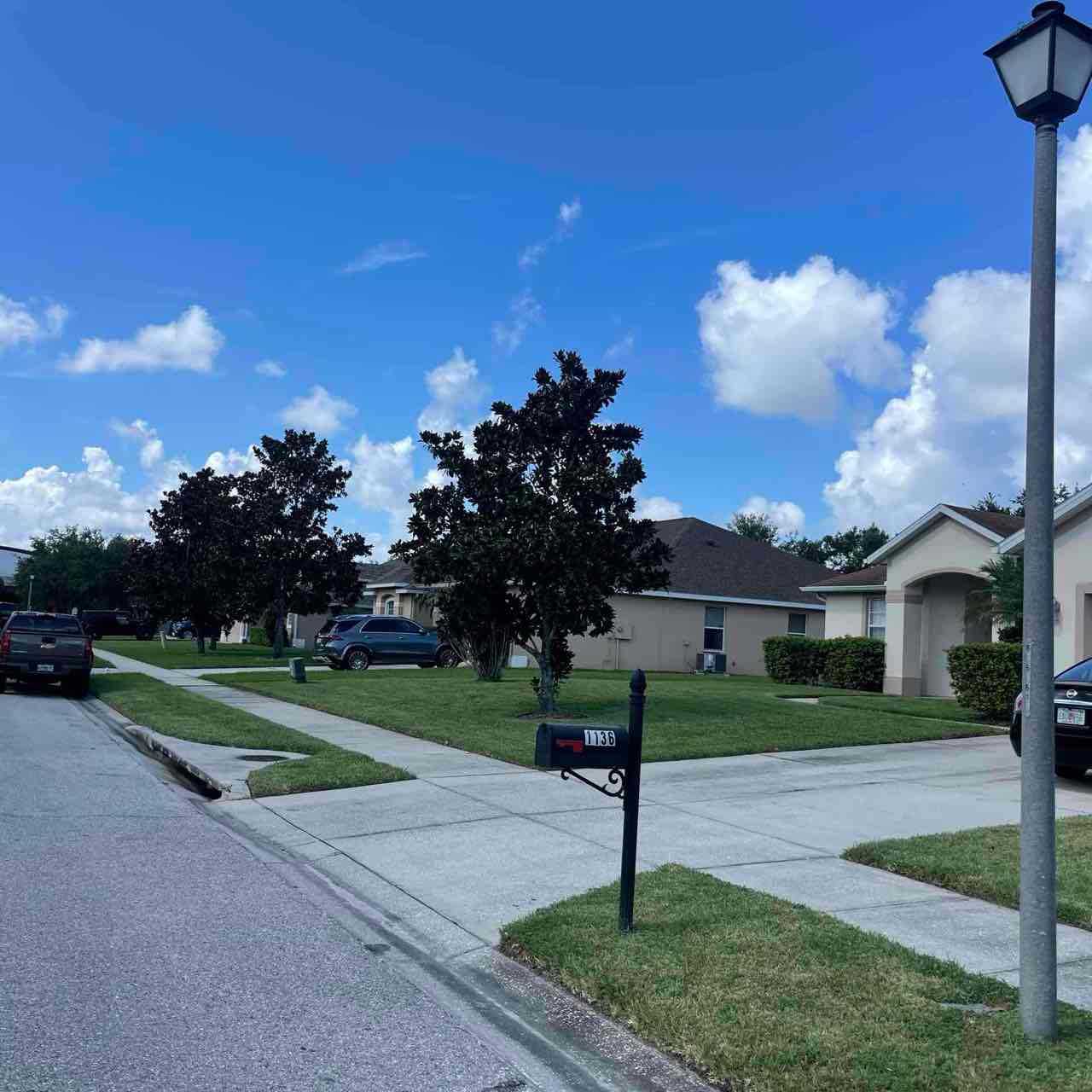 Flower bed weeding — customer yard