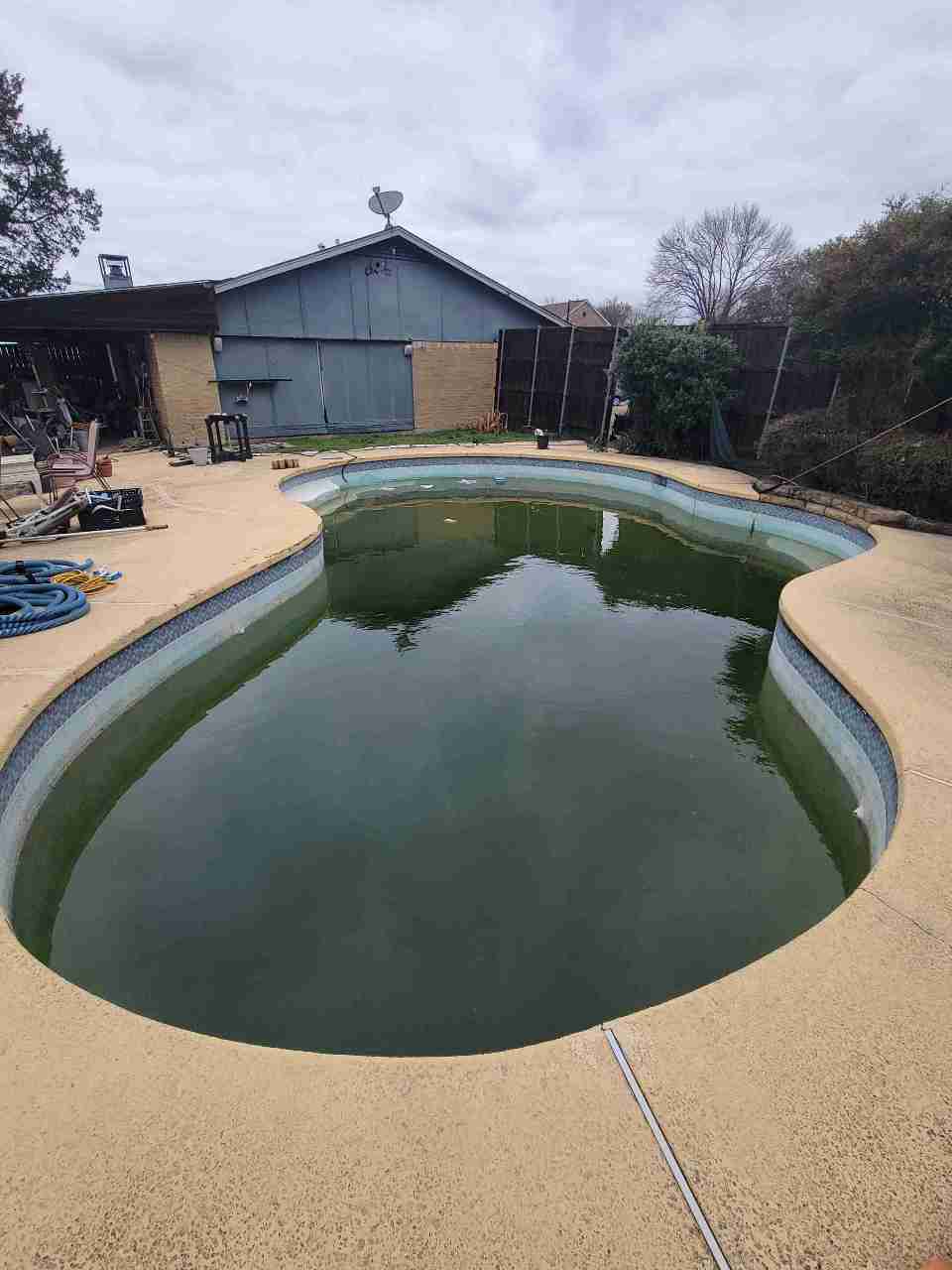 Pool before cleaning