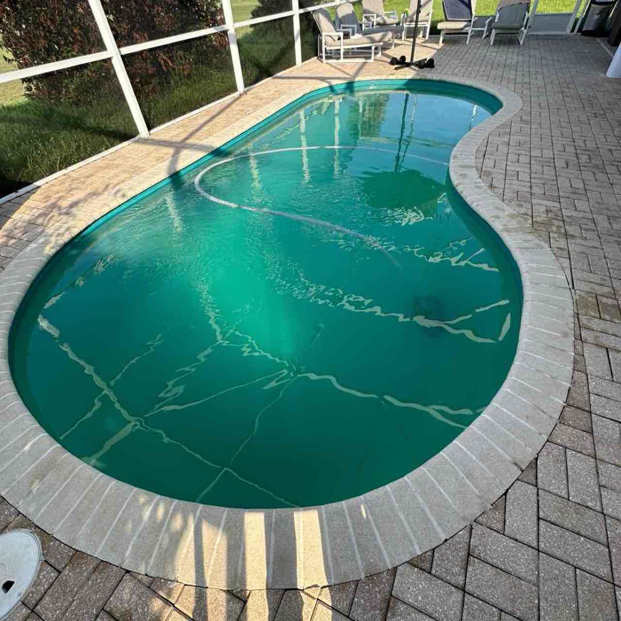 Pool before cleaning